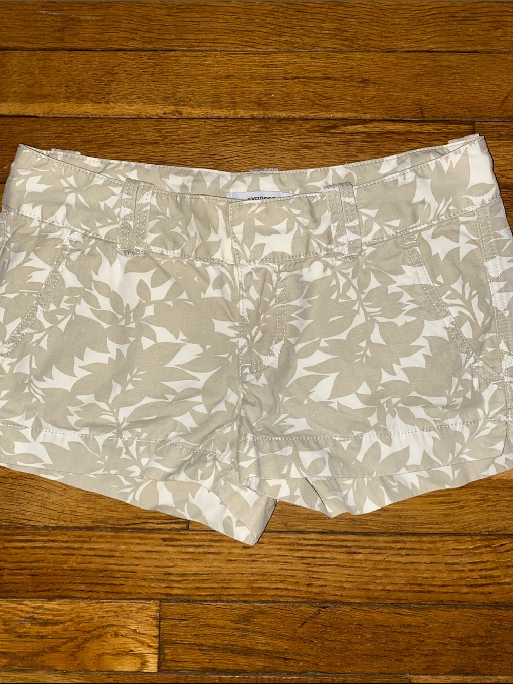 Express Print Jean Shorts